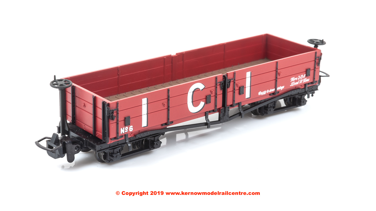 393-056 Bachmann Open Bogie Wagon number 6 - 'ICI' Red